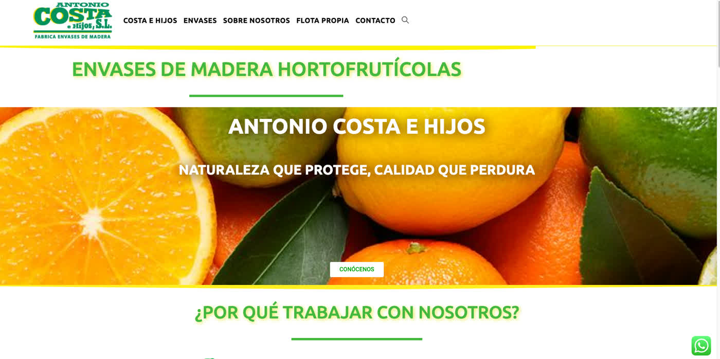 Antonio Costa e Hijos — web antigua en WordPress